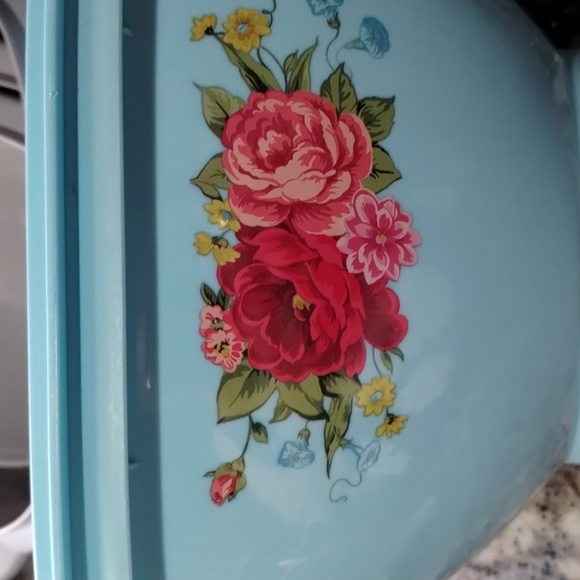 Pioneer Woman New 7 Food Storage match size lids Floral designs, 2 sponges - Picture 10 of 12